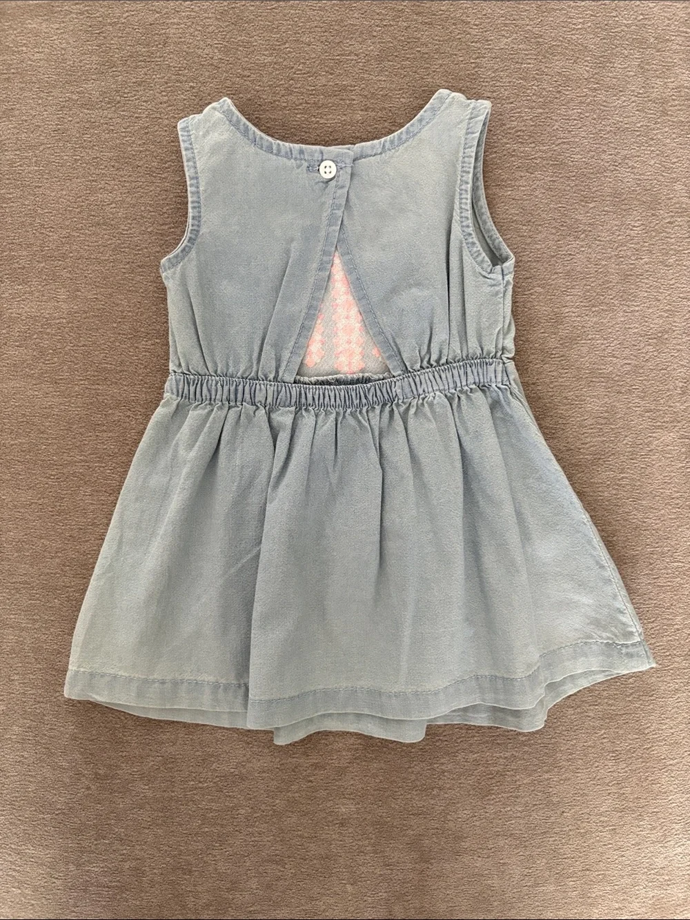 Carter's Baby Girls' Chambray Embroidered Dress